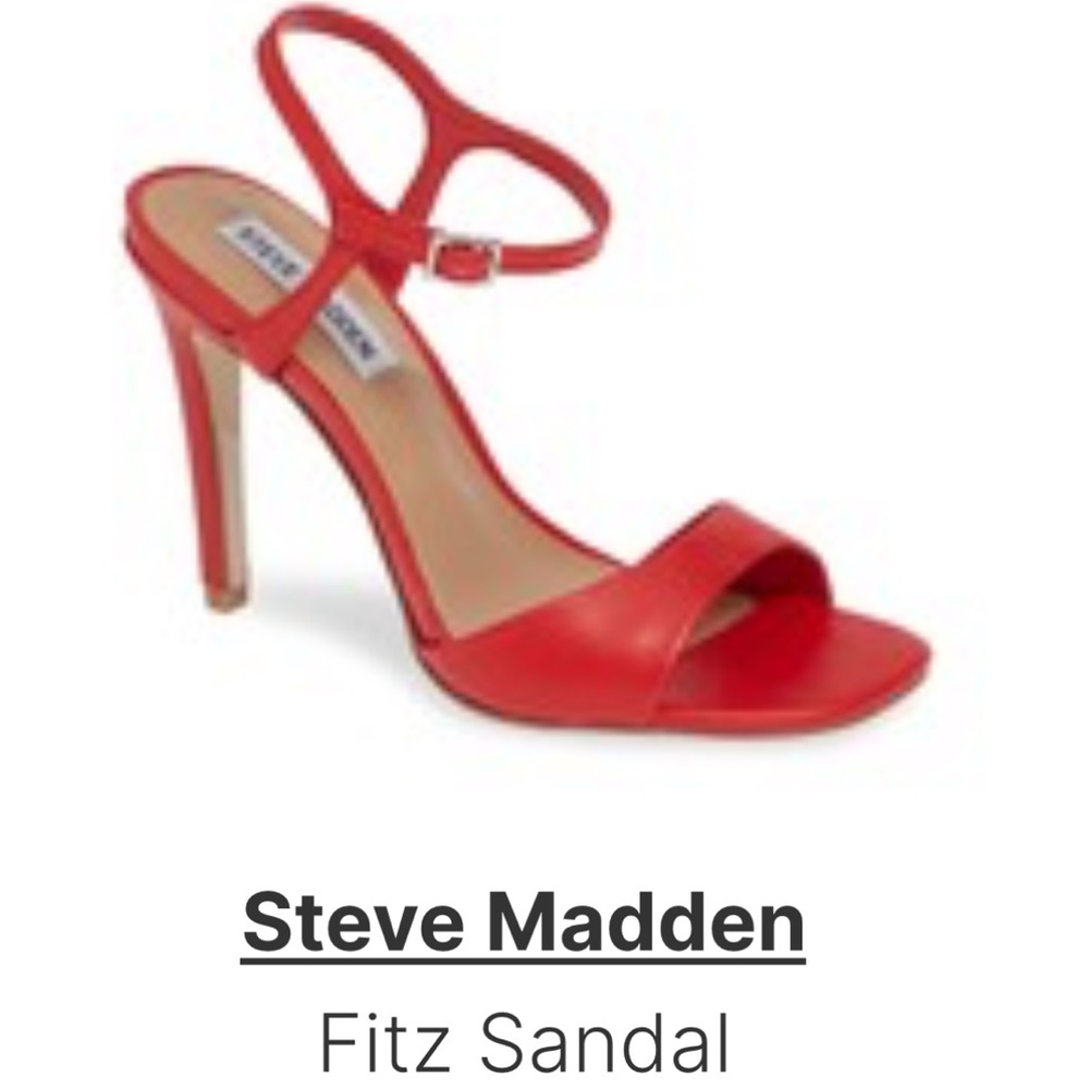 Steve Madden Red Strappy Sandal